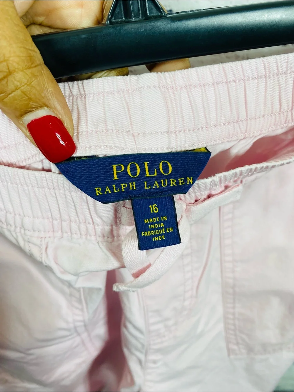 Polo Ralph Lauren Pink Jogger‎ Pants Girl's Size 16 Elastic Waist Cotton